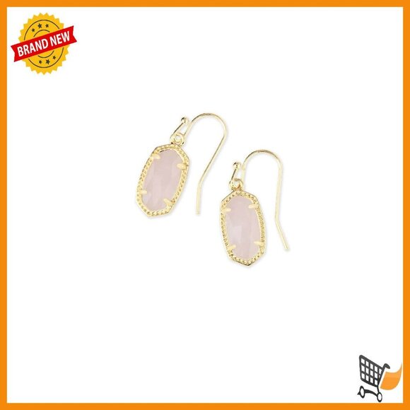 Gold-Plated Drop Earrings with Quartz Gemstone 0.63